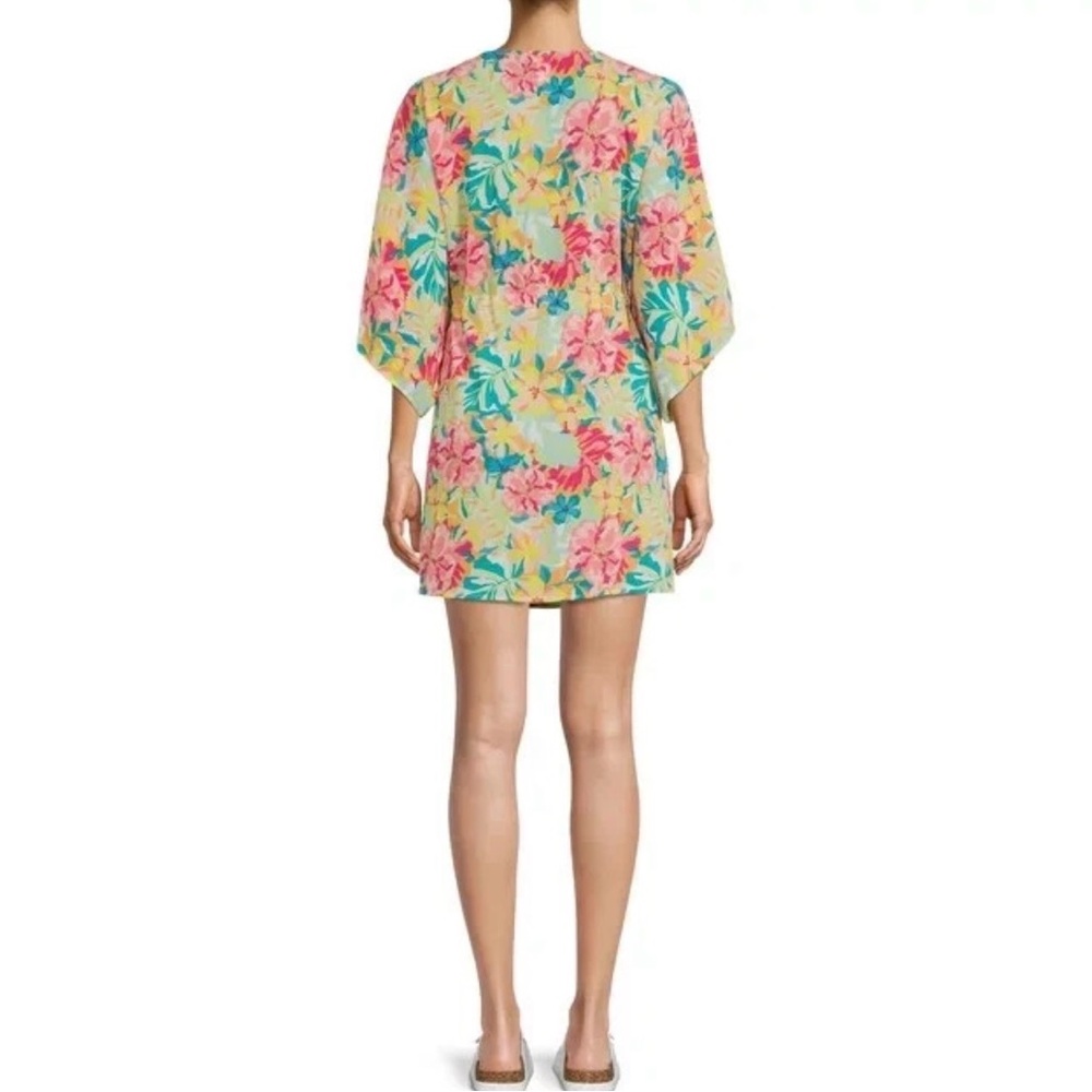 Floral Kimono Beach Cover Up - Picture 3 of 4